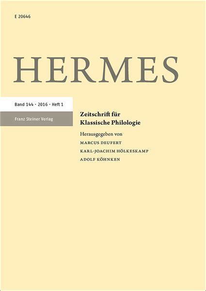 hermes zeitschrift abkürzung|Hermes (Zeitschrift) – Wikipedia.